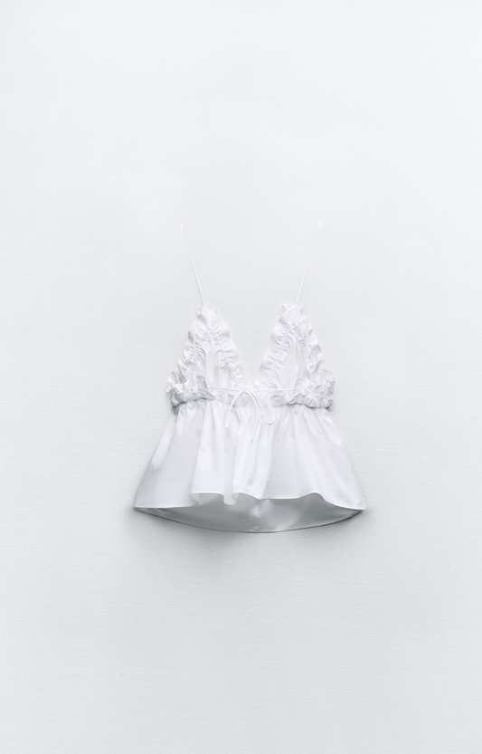 Blusa tirantes y olanes