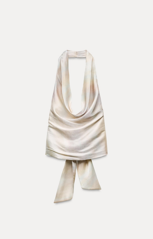 Top satinado halter