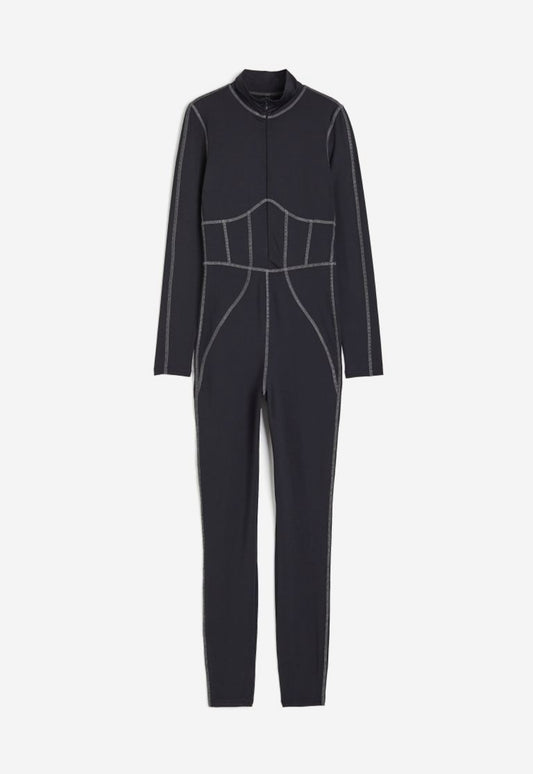 Mono leotardo con costuras