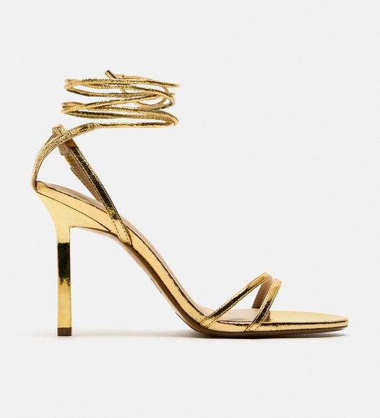 Zapatilla dorada alpargatas