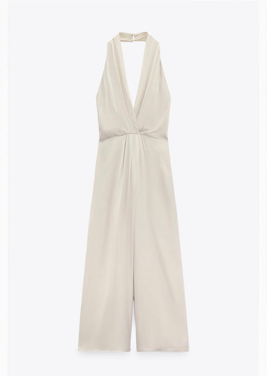 Mono satinado halter